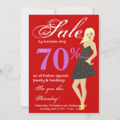 Invitation Publicité d'invitation à la vente de mode au détai (Dos)