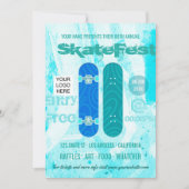 Invitation Publicité pour événement de skateboard ajouter pho (Devant)