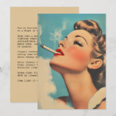 Invitation Publicité vintage pour le glamour (Devant / Derrière)