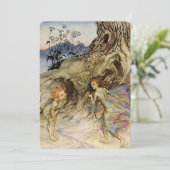 Invitation “Puck et une fée” Aquarelle d'Arthur Rackham (Debout devant)