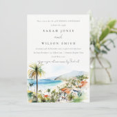 Invitation Puerto Vallarta Mexico Scape Wedding Anniversary  (Debout devant)