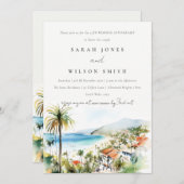 Invitation Puerto Vallarta Mexico Scape Wedding Anniversary  (Devant / Derrière)