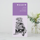 Invitation Pug (Debout devant)