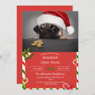 Invitation Pug de Christmas