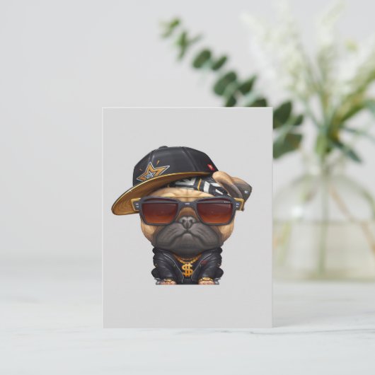 Invitation Pug Hip Hop Super  (Debout devant)