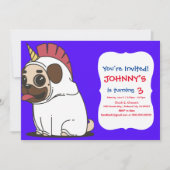 INVITATION PUG UNICORN (Devant)