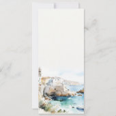 Invitation Puglia, Italy Watercolor Landscape Wedding Menu (Dos)