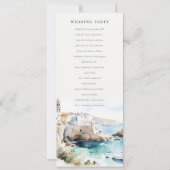 Invitation Puglia, Italy Watercolor Landscape Wedding Program (Dos)