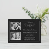 Invitation Puis et maintenant 25ème anniversaire d'argent ave (Debout devant)