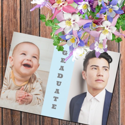 Invitation Puis Et Maintenant 2 Diplôme Photo