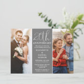 Invitation Puis et maintenant 2 Photo 20e anniversaire Mariag (Debout devant)