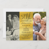 Invitation Puis et maintenant 2 Photo 50e anniversaire Mariag (Devant)