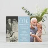 Invitation Puis et maintenant 2 Photo 60e anniversaire Mariag (Debout devant)