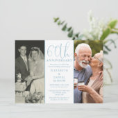 Invitation Puis et maintenant 2 Photo 60e anniversaire Mariag (Debout devant)