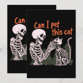 Invitation Puis-Je Animer Ce Chat ? Conception pour Amoureux (Devant / Derrière)