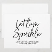 Invitation "Puisque l'amour brille" Panneau de mariage | Lett (Devant / Derrière)