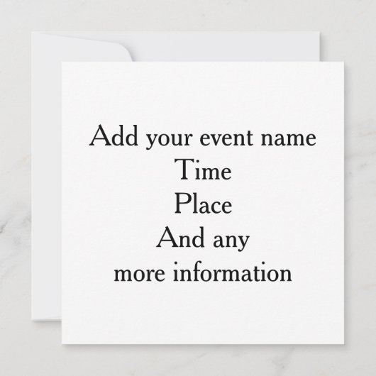 Invitation Puissance étroite (Dos)