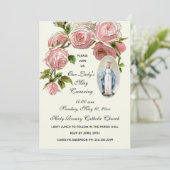 Invitation Puisse Crowning Vierge Marie Roses Religieuses Ros (Debout devant)
