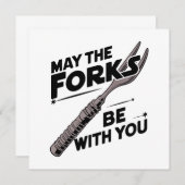 Invitation Puissent les fourches être avec vous - Drôle Conce (Devant / Derrière)