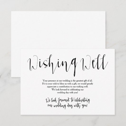 Invitation Puits de mariage rustique (Devant / Derrière)