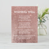 Invitation Puits de souhaits en feuille de rose moderne et pa (Debout devant)