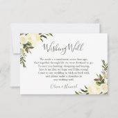 Invitation Puits de Vœux de Mariage Floral Aquarelle de Verdu (Devant)