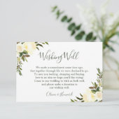 Invitation Puits de vœux de mariage floral aquarelle verdure (Debout devant)