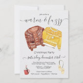 Invitation Pull chaud et douillet de Noël pour la fête de Noë (Devant)