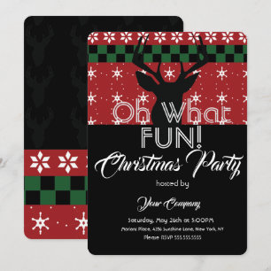 Invitation Pull de Noël Cerf Pull Moche 