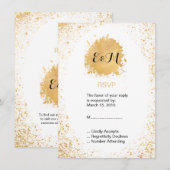 Invitation Pulvérisation de feuille d'or (Devant / Derrière)