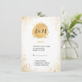 Invitation Pulvérisation de feuille d'or (Debout devant)