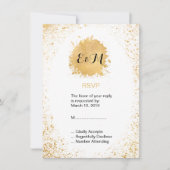 Invitation Pulvérisation de feuille d'or (Devant)