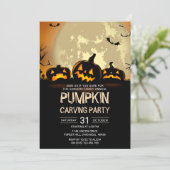 Invitation Pumkin Carving Party Halloween (Debout devant)