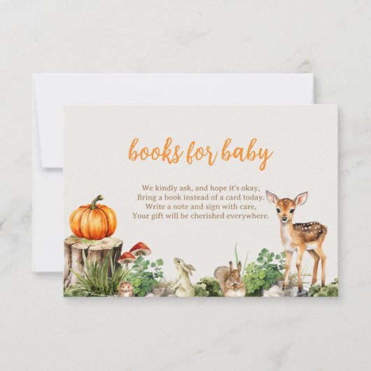 Invitation Pumpkin Books For Baby (Devant)
