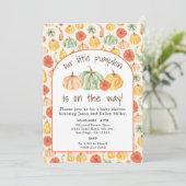 Invitation Pumpkin Gourd Autumn Baby Shower (Debout devant)