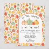 Invitation Pumpkin Gourd Autumn Baby Shower (Devant / Derrière)
