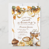 Invitation Pumpkin Latte Something Sweet Brewing Baby Shower (Devant)
