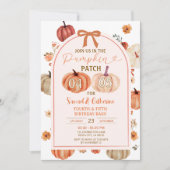 Invitation Pumpkin Patch joint brothers birthday bash Autumn (Devant)