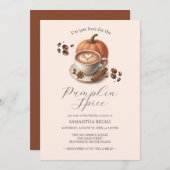 Invitation Pumpkin Spice Coffee 60th Birthday Invites (Devant / Derrière)
