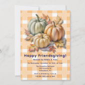Invitation Pumpkins et feuilles d'automne pour un Friendsgivi (Devant)
