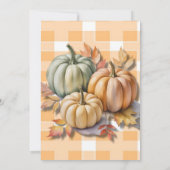 Invitation Pumpkins et feuilles d'automne pour un joyeux Frie (Dos)