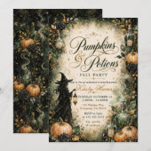 Invitation Pumpkins & Potions Anniversaire Halloween (Devant / Derrière)