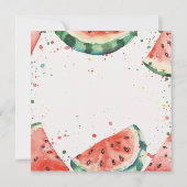 Invitation Pun de pastèque mignonne Premier anniversaire (Dos)