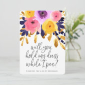 Invitation Punchy Petals | Cortège de mariage (Debout devant)