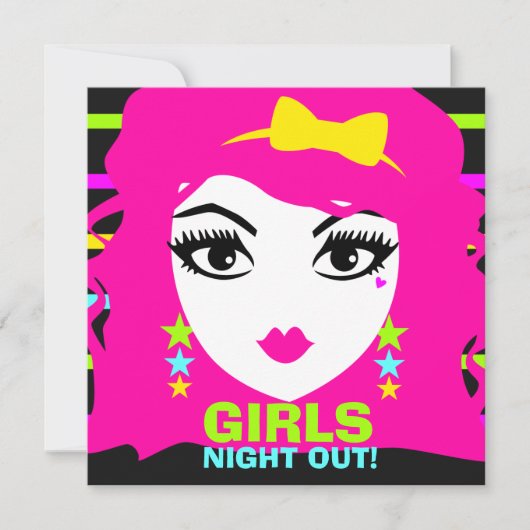 Invitation punk au néon de 311 bonbons (Devant)