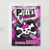 Invitation Punk Princess Anniversaire Bash (Dos)