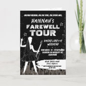 Invitation Punk Rock Bachelorette Heekend Itinéraire (Devant)