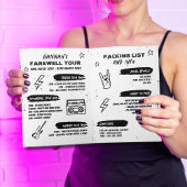 Invitation Punk Rock Bachelorette Heekend Itinéraire