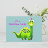Invitation Punk vert Dino (Debout devant)