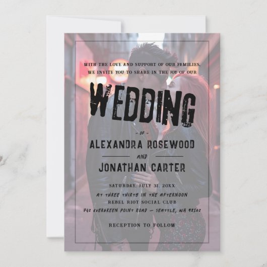 Invitation Punk Wedding (Devant)